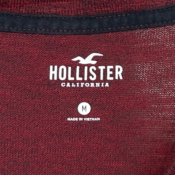 Hollister Men's Red and Black Long Sleeve Shirt - Picture 8 of 11